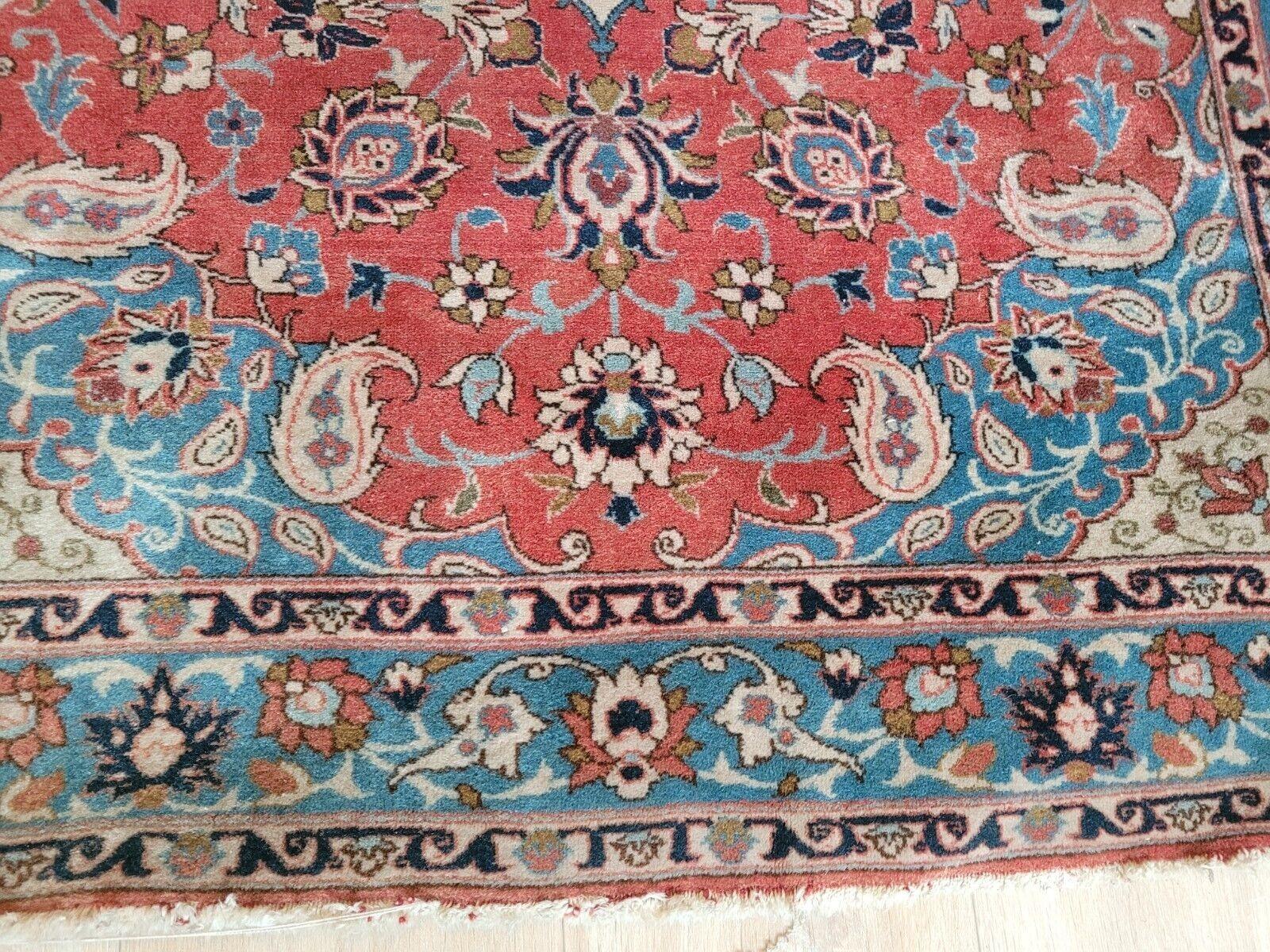 Handmade Antique Persian Tabriz Rug 3.4' x 5.1' (103 x 155 cm), 1920s - 2K01 For Sale 1