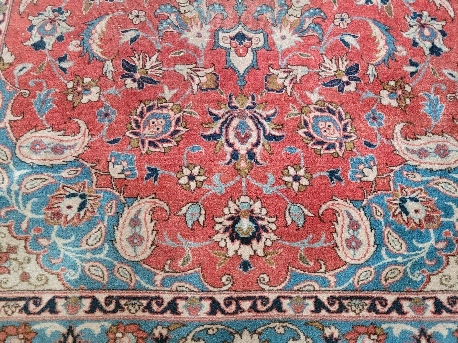 Handmade Antique Persian Tabriz Rug 3.4' x 5.1' (103 x 155 cm), 1920s - 2K01 For Sale 2