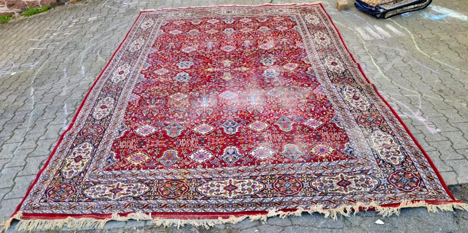 Handgefertigter antiker persischer Täbris Teppich 8.9' x 12.8' 1920er Jahre - 2K65 (Frühes 20. Jahrhundert) im Angebot