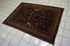 Handmade Antique Persian Tehran Rug 3.6' x 5.1', 1920s - 1D59