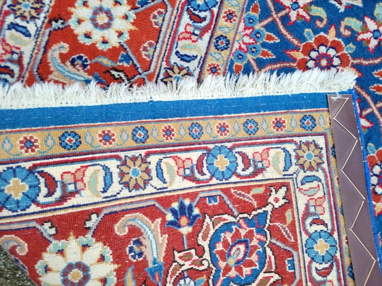 Francese Tappeto antico persiano Veramin fatto a mano 6,5' x 9,4' 1930 - 2K51 in vendita
