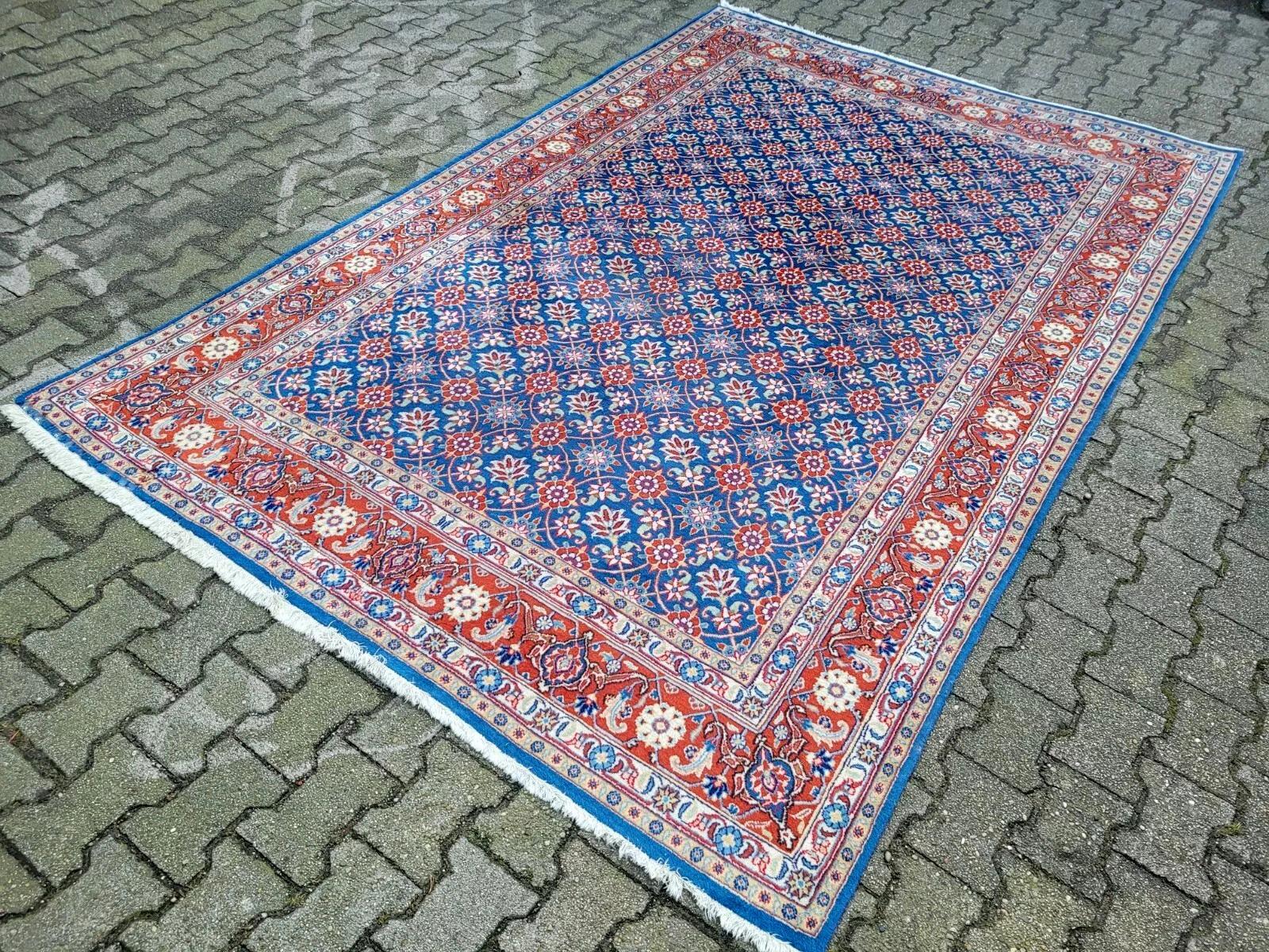 Annodato a mano Tappeto antico persiano Veramin fatto a mano 6,5' x 9,4' 1930 - 2K51 in vendita