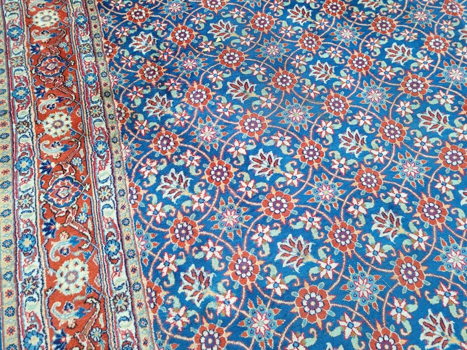 Metà XX secolo Tappeto antico persiano Veramin fatto a mano 6,5' x 9,4' 1930 - 2K51 in vendita