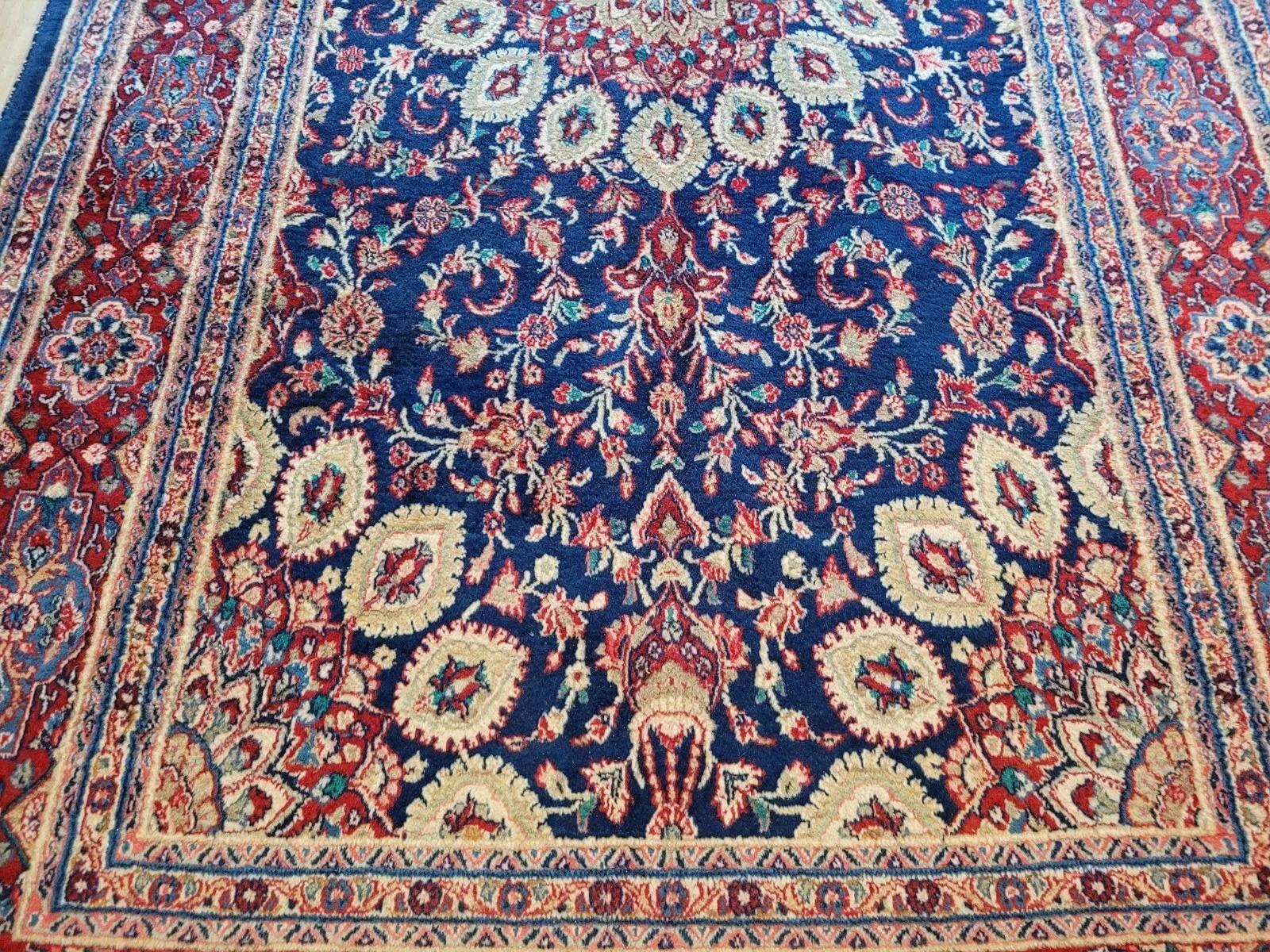 French Handmade Antique Persian Yazd Rug 5' x 8.9' 1920s - 2K50 For Sale