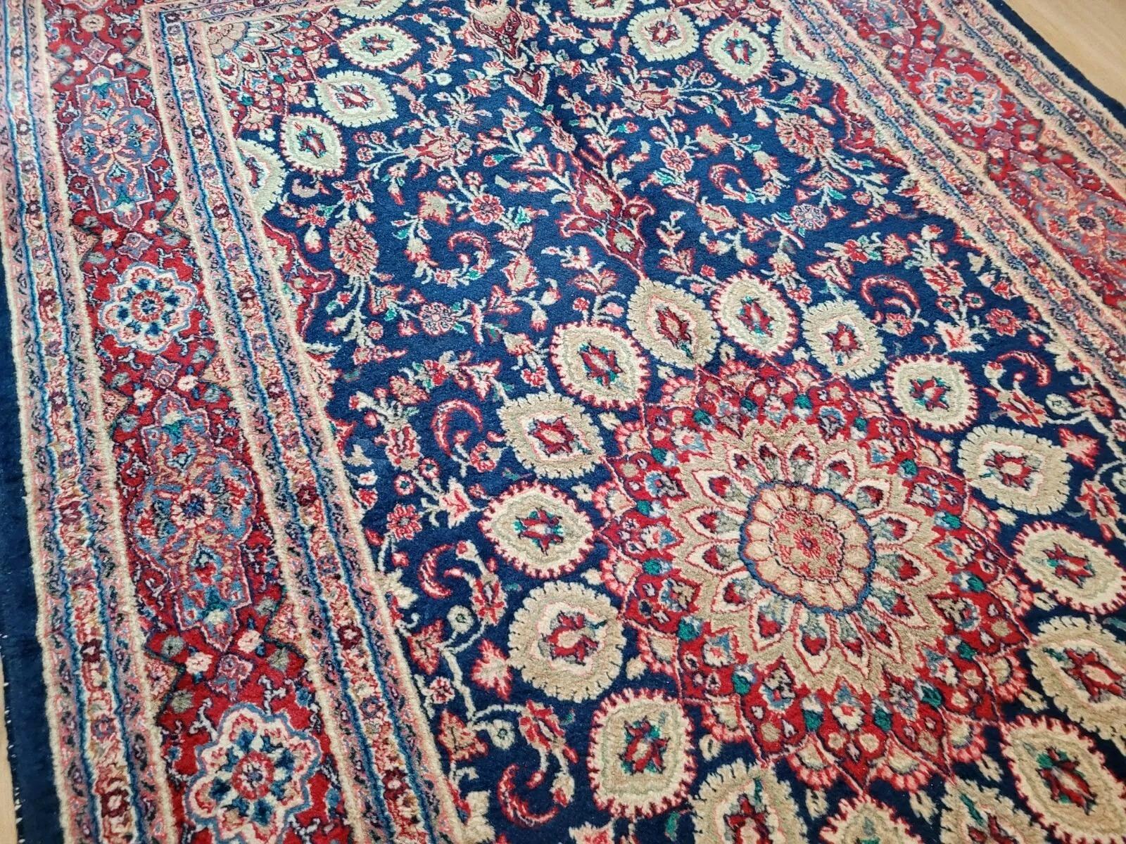 Early 20th Century Handmade Antique Persian Yazd Rug 5' x 8.9' 1920s - 2K50 For Sale