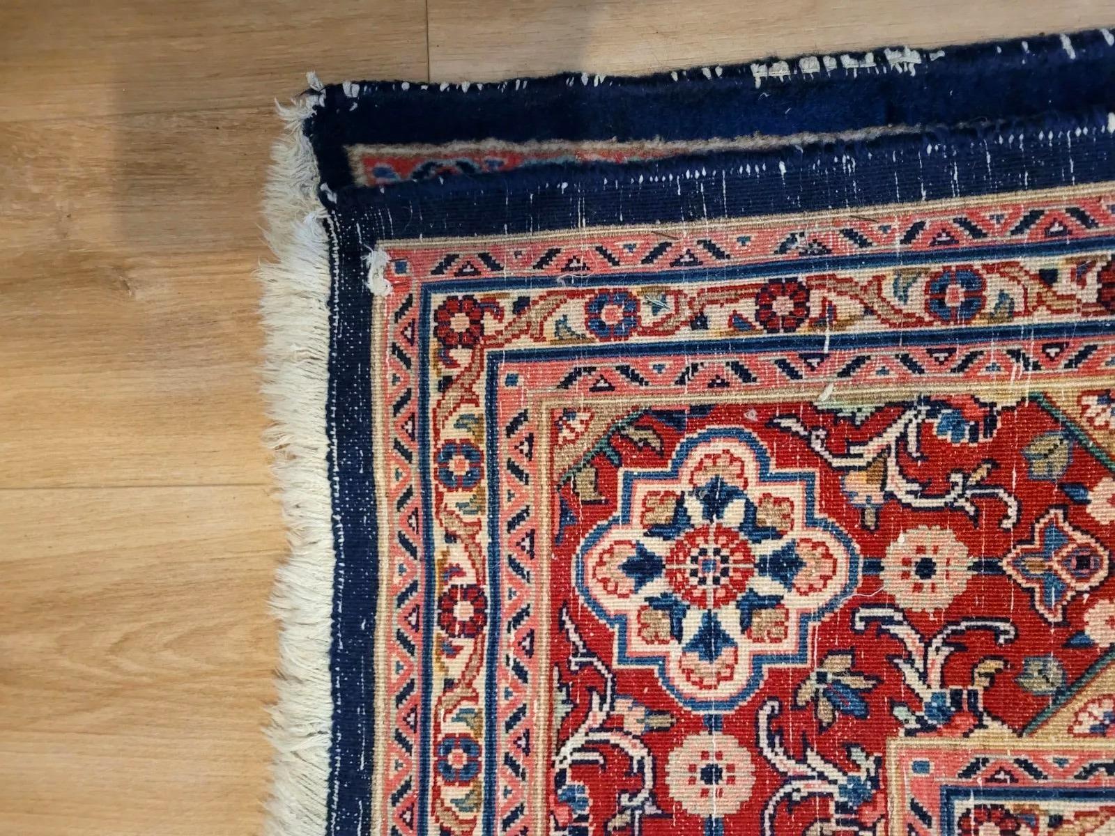 Handmade Antique Persian Yazd Rug 5' x 8.9' 1920s - 2K50 For Sale 2