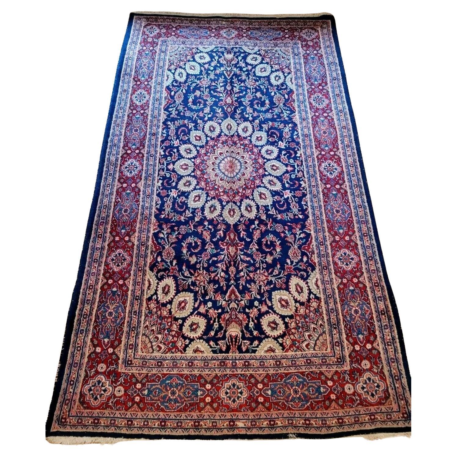 Handmade Antique Persian Yazd Rug 5' x 8.9' 1920s - 2K50