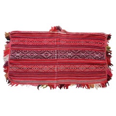 Poncho Kilim péruvien ancien fait à la main, années 1900, 1P63