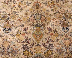 Handmade Antique Qum Style Rug, 1900s, 1B922