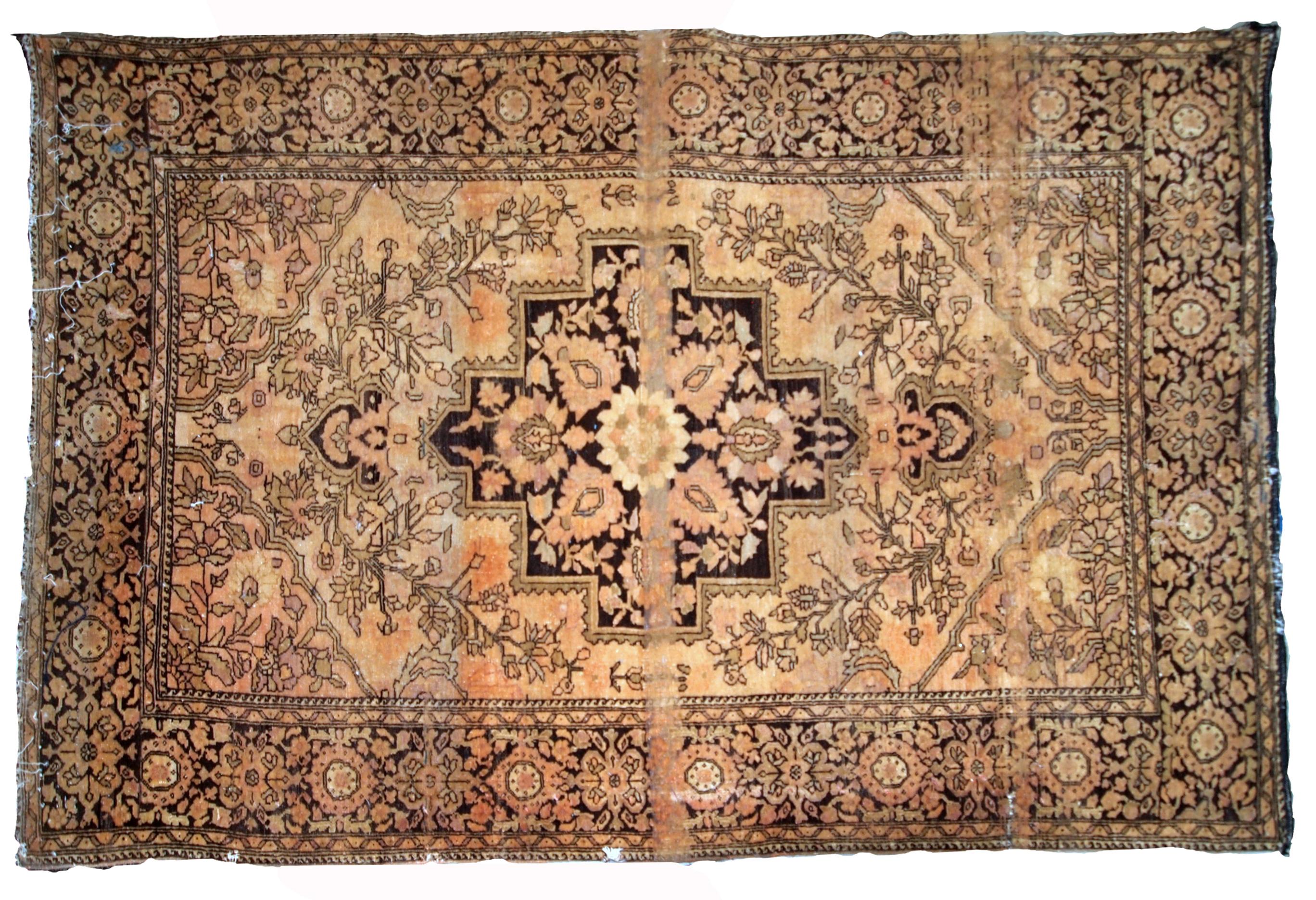Handmade Antique Sarouk Farahan Style Rug, 1880s, 1b733 For Sale 2