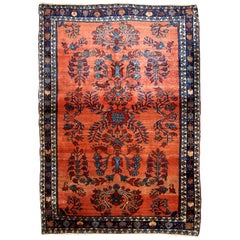 Tapis de style Sarouk ancien fait à la main, années 1900, 1B694