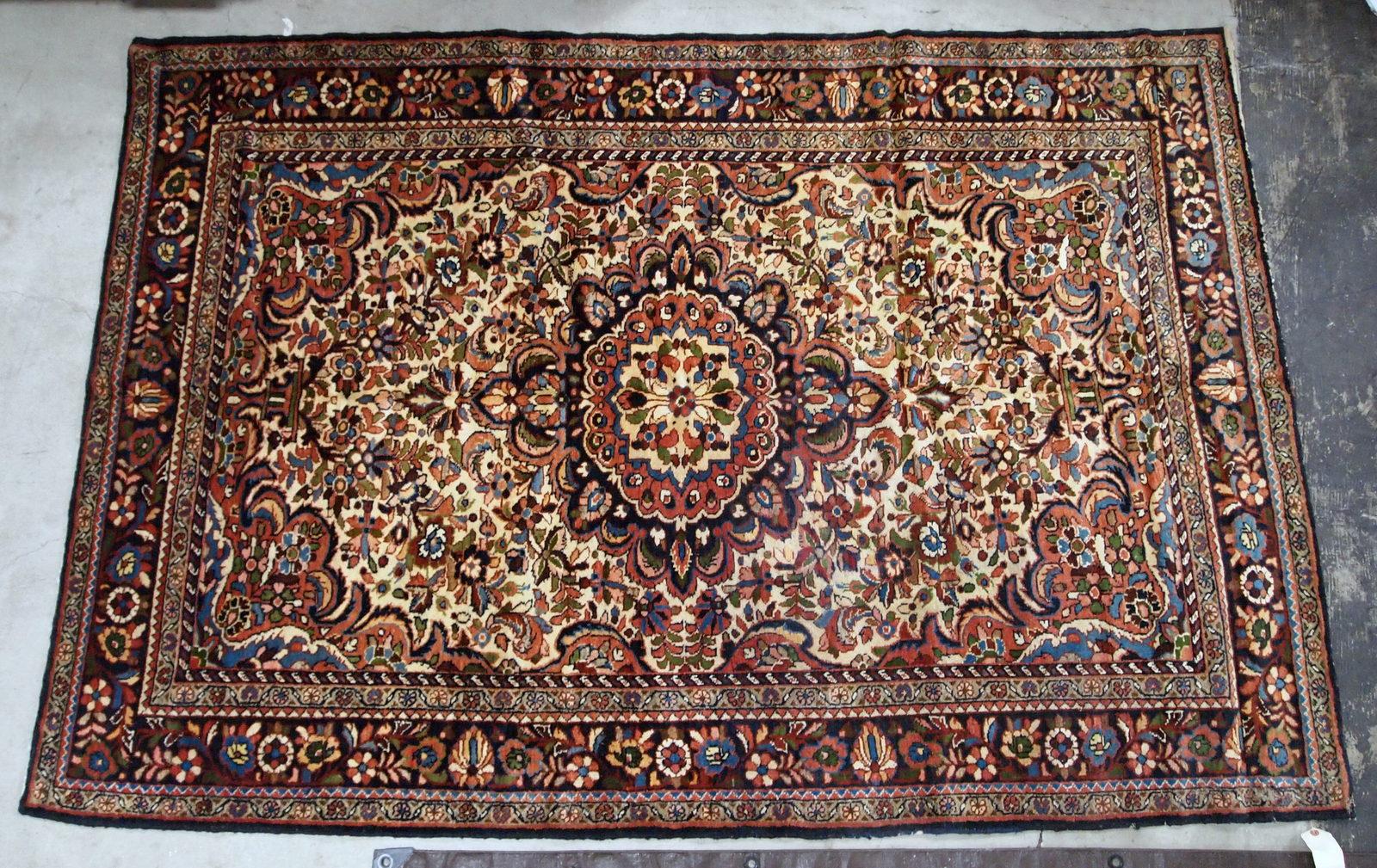 Handgefertigter antiker Teppich im Sarouk-Stil, 1900er Jahre, 1B709 im Angebot 4