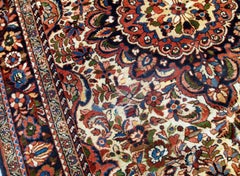 Handmade Antique Sarouk Style Rug, 1900s, 1B709