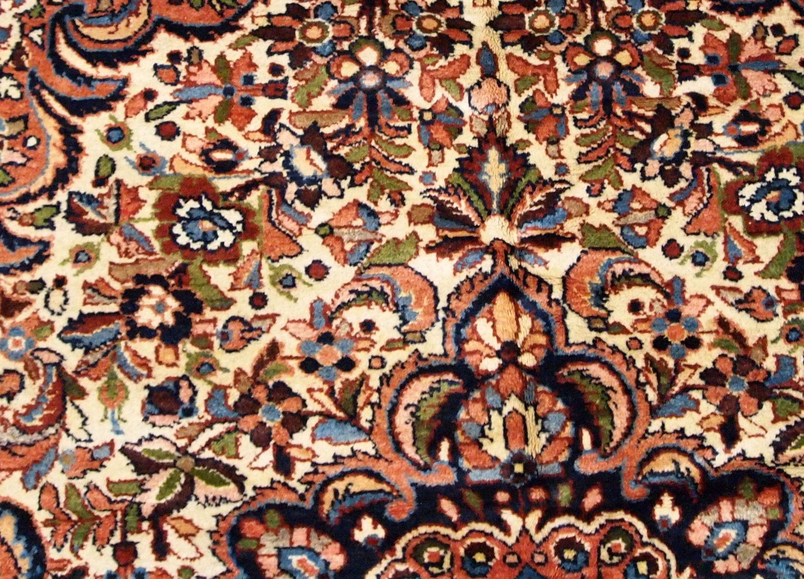 Handgefertigter antiker Teppich im Sarouk-Stil, 1900er Jahre, 1B709 im Angebot 2