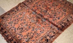 Handmade Antique Sarouk Style Rug, 1920s, 1B670