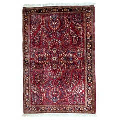 Handgefertigter antiker Teppich im Sarouk-Stil, 1920er Jahre, 1B736