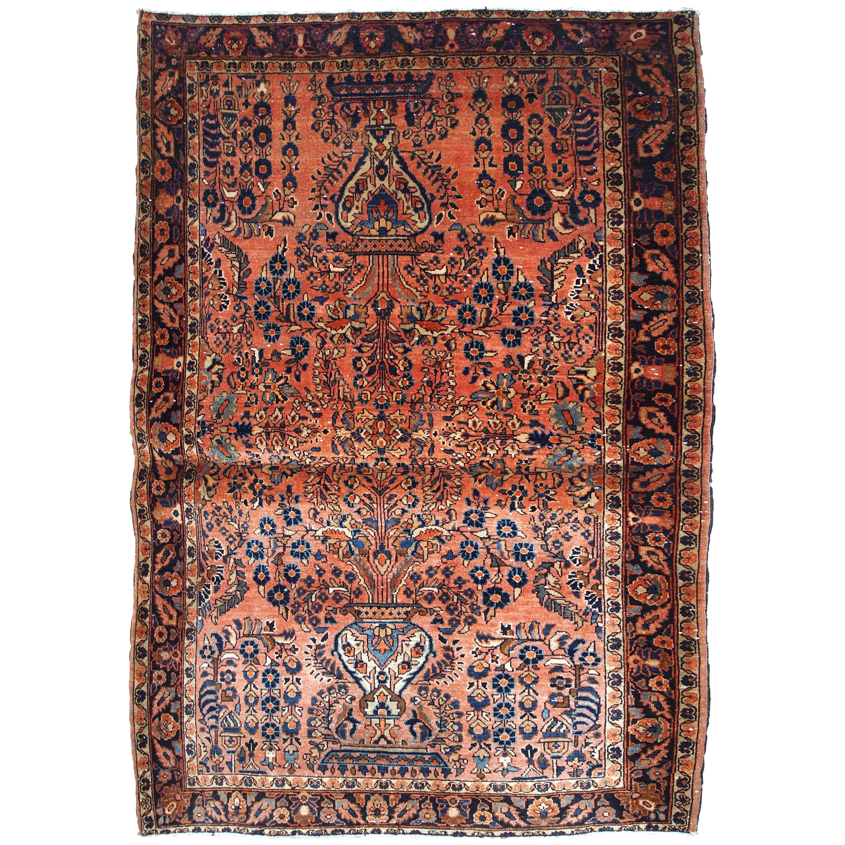 Handgefertigter antiker Teppich im Sarouk-Stil, 1920er Jahre, 1B747