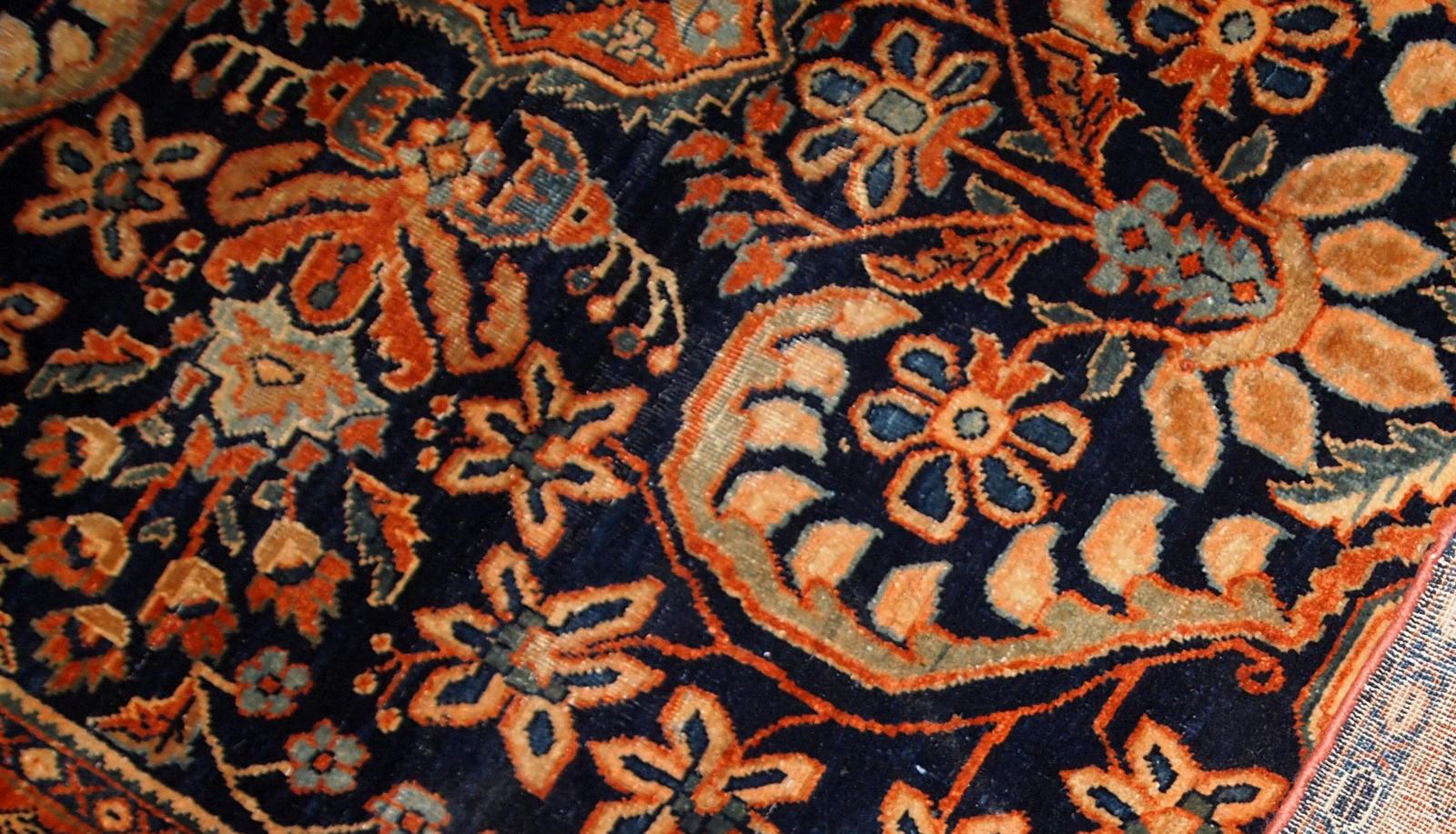 Tapis de style Sarouk ancien fait à la main, années 1920, 1B782 Bon état - En vente à Bordeaux, FR