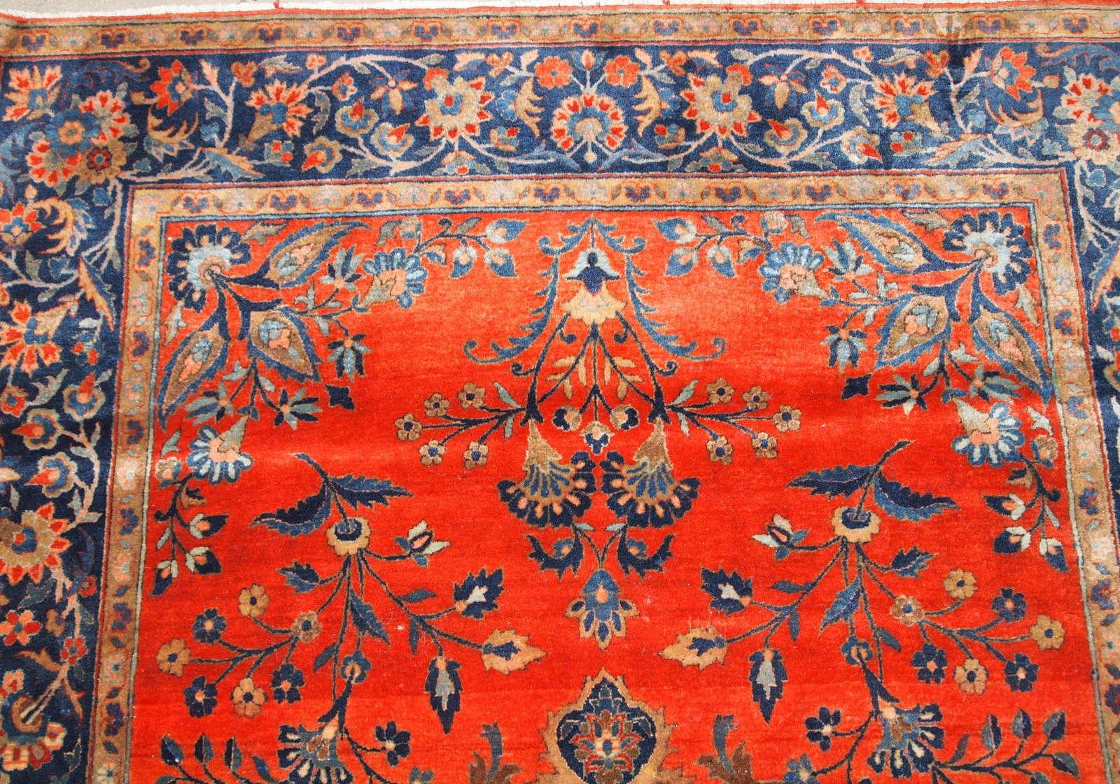 Handgefertigter antiker Teppich im Sarouk-Stil, 1920er Jahre, 1B785 im Zustand „Gut“ im Angebot in Bordeaux, FR