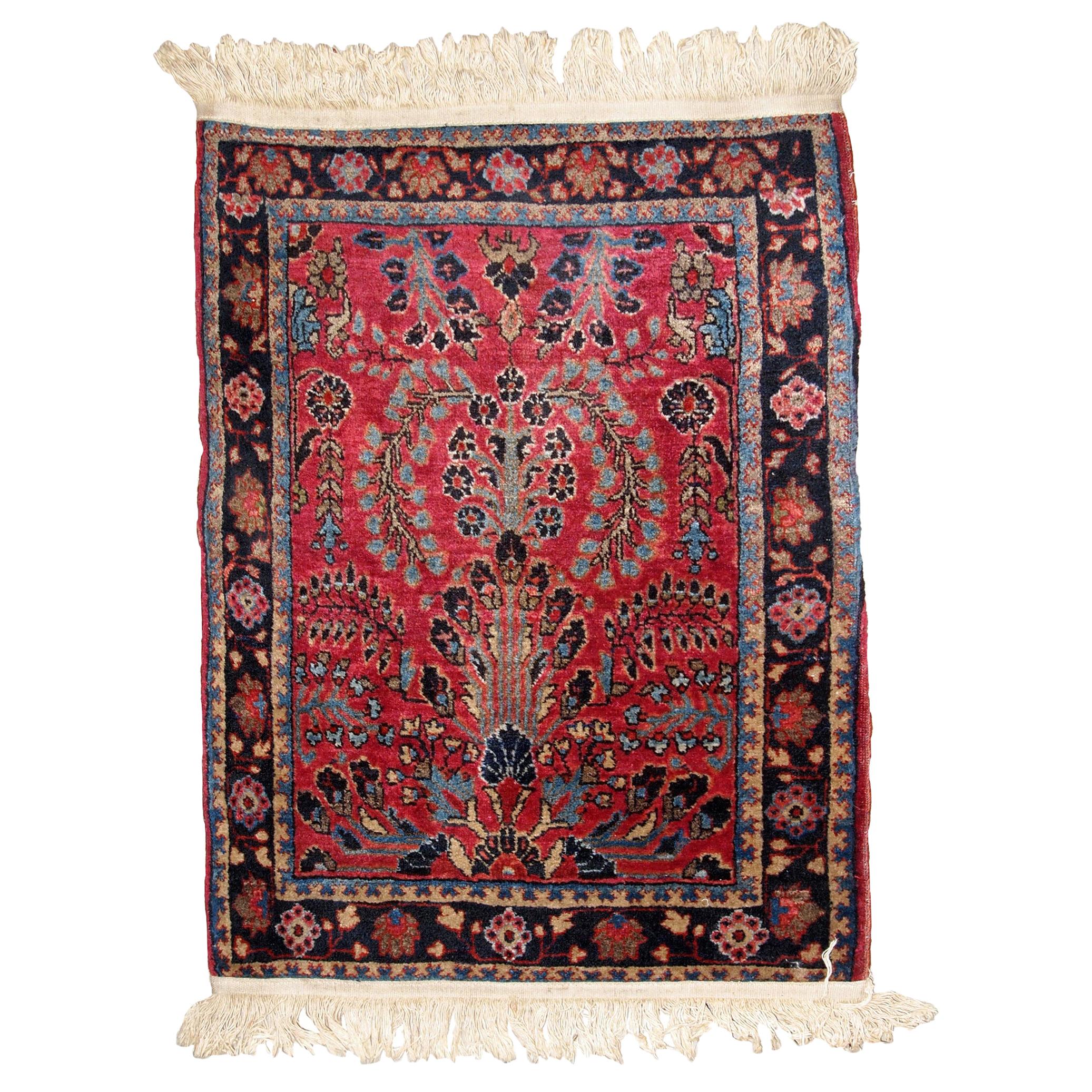 Handgefertigter antiker Teppich im Sarouk-Stil, 1920er Jahre, 1B816