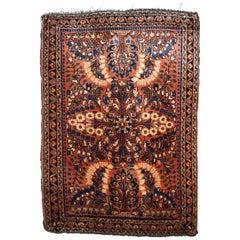 Handmade Antique Sarouk Style Rug, 1920s, 1B817