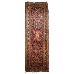 Handmade Antique Sarouk Style Rug, 1920s, 1B820