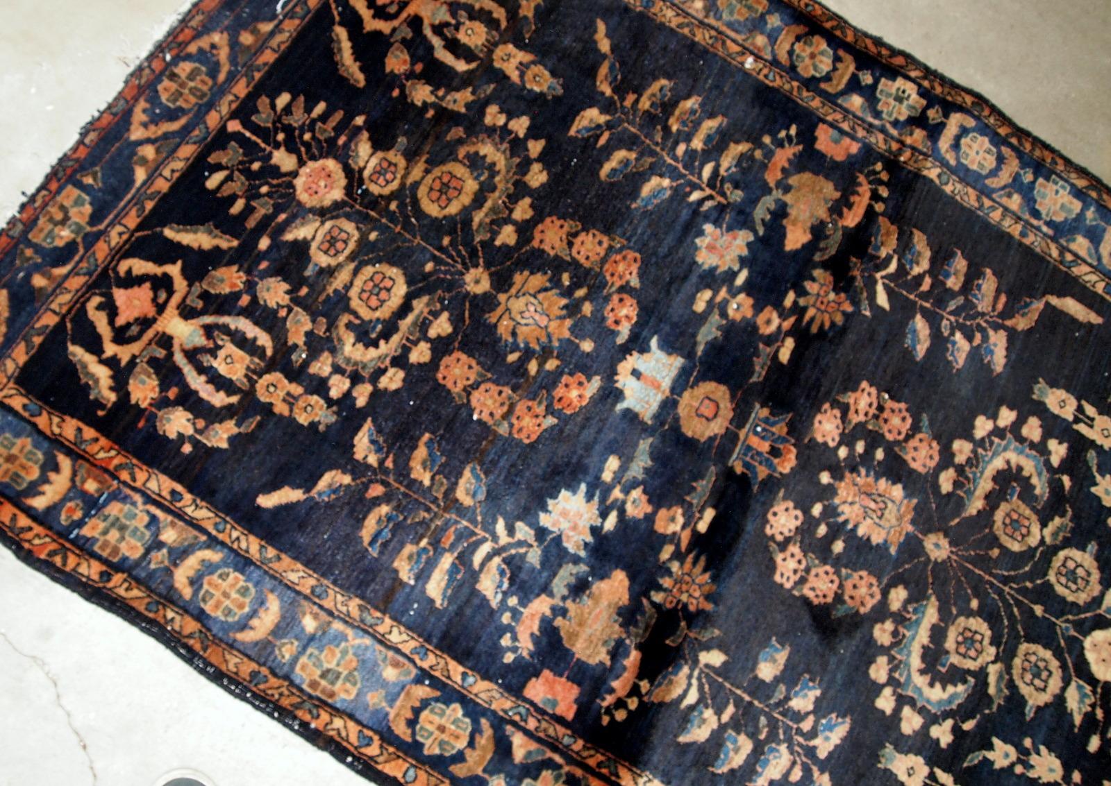 Early 20th Century Handmade Antique Sarouk Style Rug, 1920s, 1B828