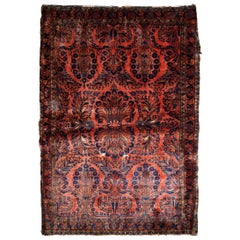 Handmade Antique Sarouk Style Rug, 1920s, 1B829