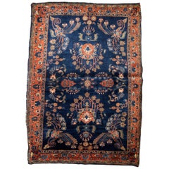Handmade Antique Sarouk Style Rug, 1920s, 1B836