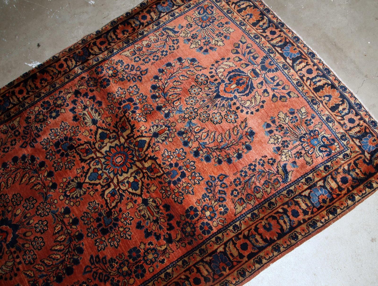 Début du 20ème siècle Tapis sarouk ancien fait main:: années 1920:: 1B842 en vente