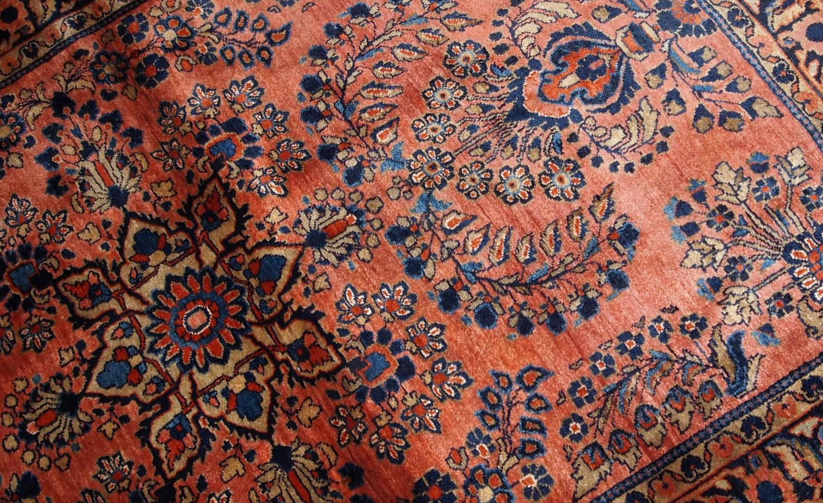 Laine Tapis sarouk ancien fait main:: années 1920:: 1B842 en vente