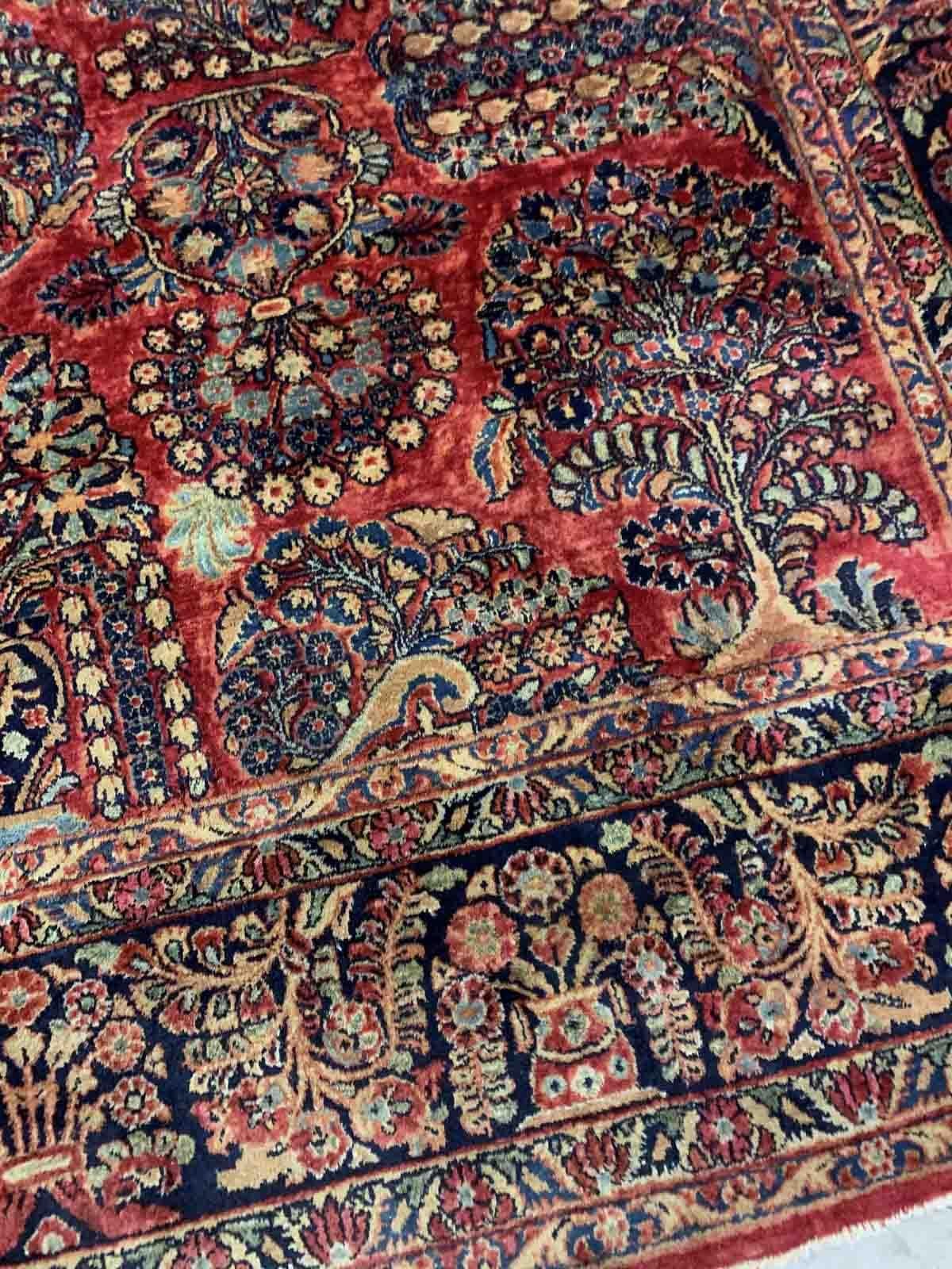 Handgefertigter antiker Teppich im Sarouk-Stil, 1920er Jahre, 1B907 (Asiatisch) im Angebot