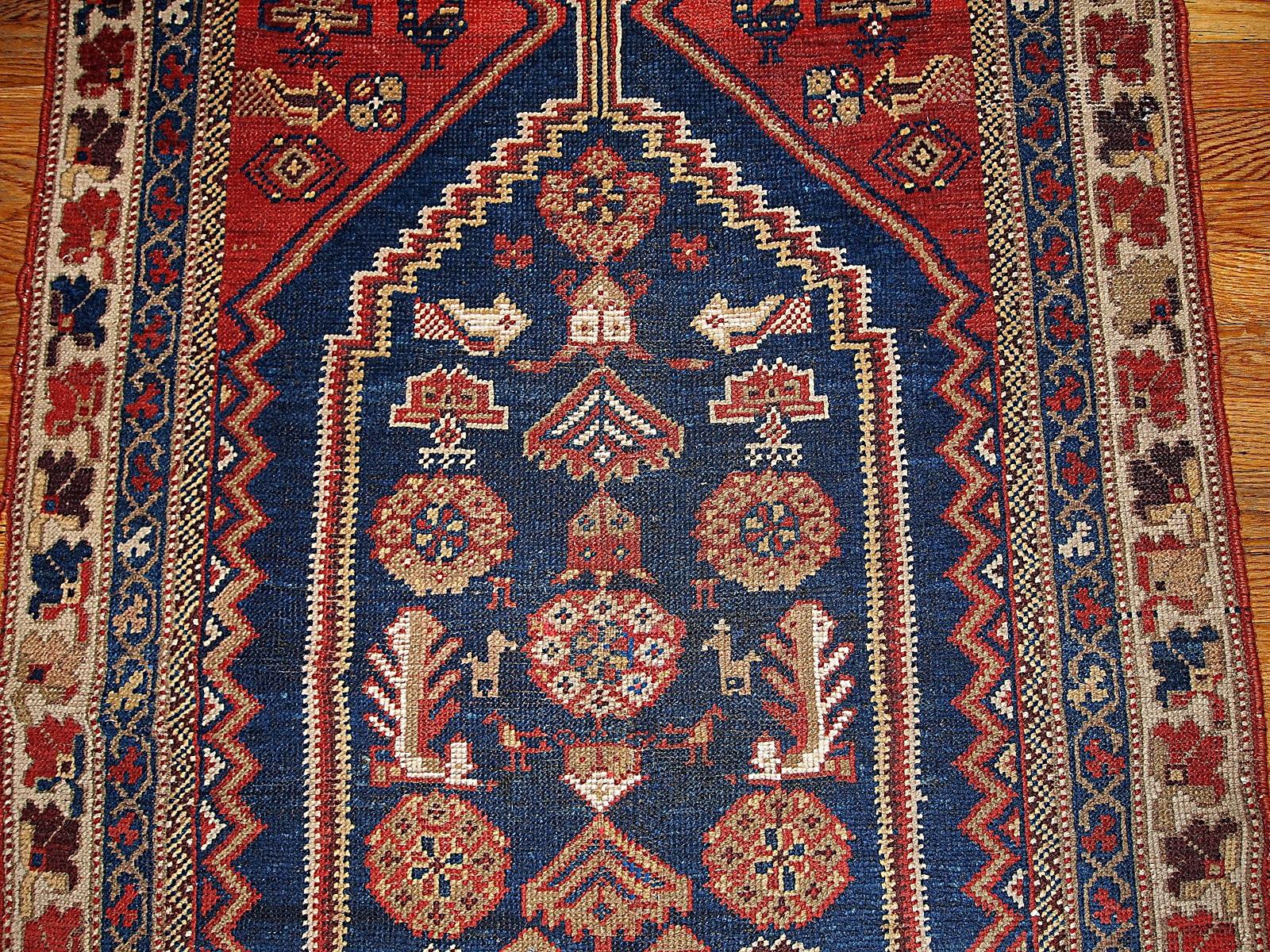 Handgefertigter antiker Teppich im Shiraz-Stil, 1920er Jahre, 1b223 (Frühes 20. Jahrhundert) im Angebot