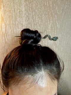 Handmade Antique Silver Dragon Hairpin, One of a Kind with Excellent Workmanship