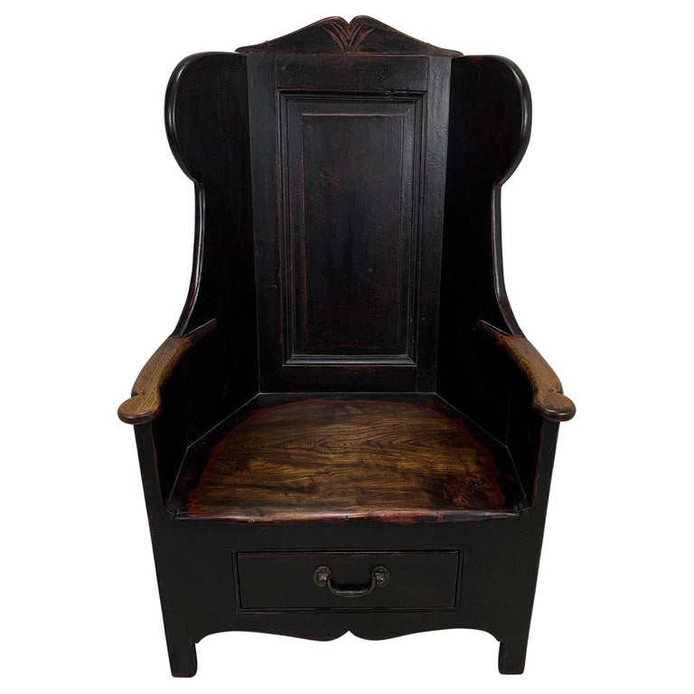 Handmade Antique Style Lambing Chair Oak and Elm Armchair at 1stDibs