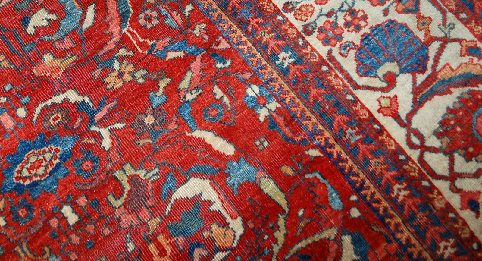 Hand-Knotted Handmade Antique Sultanabad Style Rug, 1880s, 1B458 For Sale