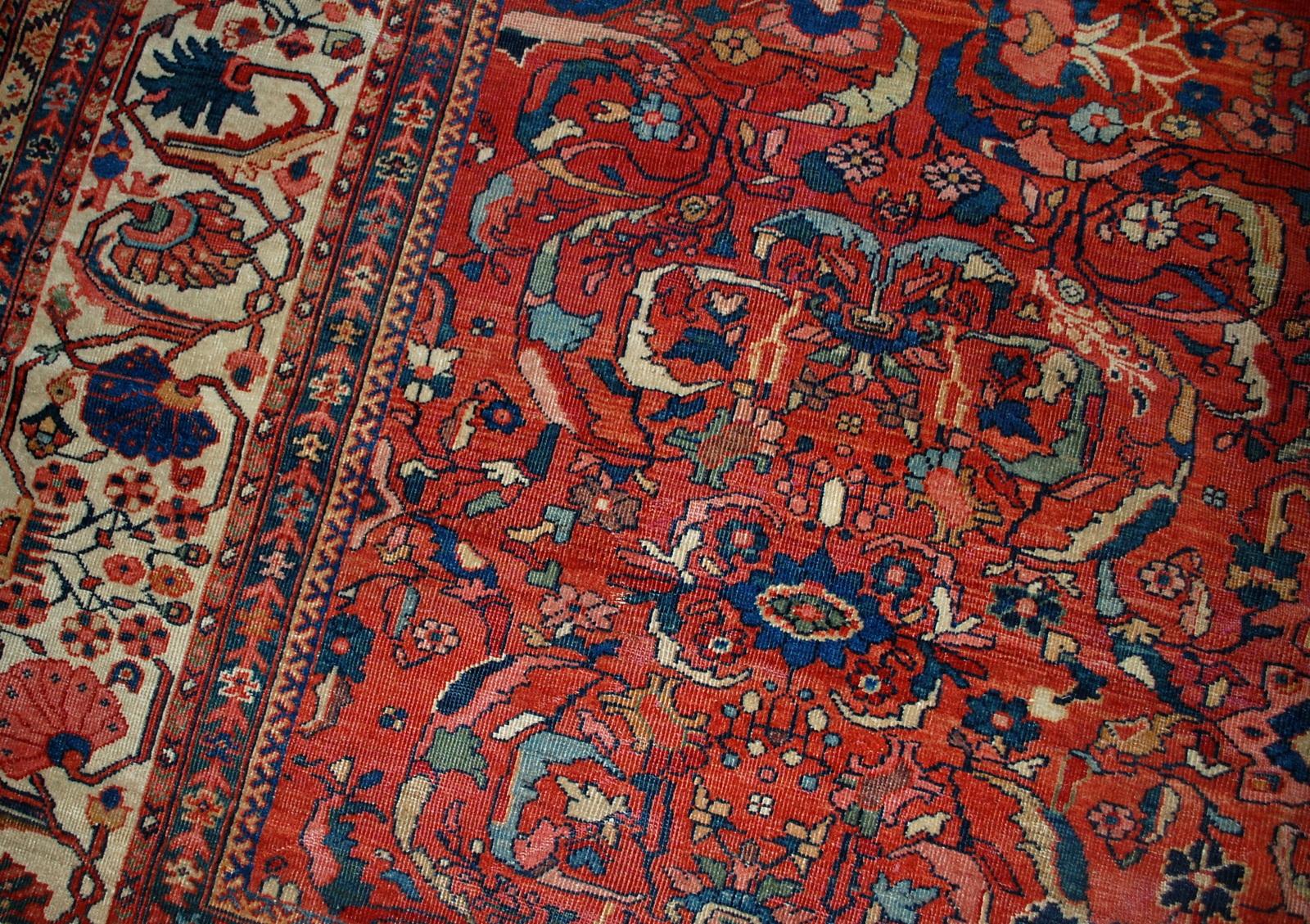 Handmade Antique Sultanabad Style Rug, 1880s, 1B458 For Sale 2
