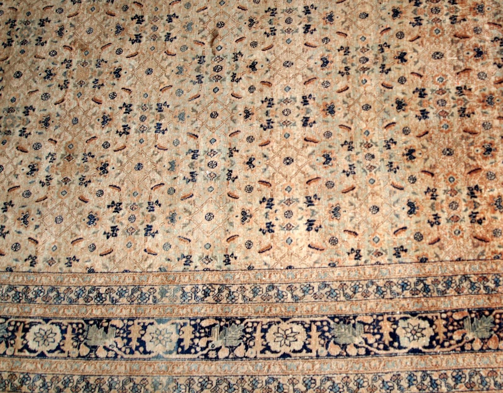 Late 19th Century Handmade Antique Tabriz Hajalili Style Rug, 1880s, 1B693 For Sale
