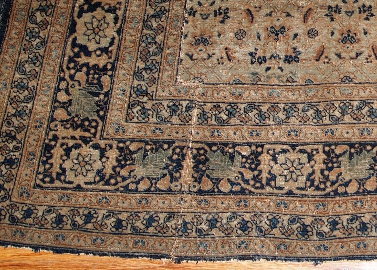 Handmade Antique Tabriz Hajalili Style Rug, 1880s, 1B693 For Sale 2