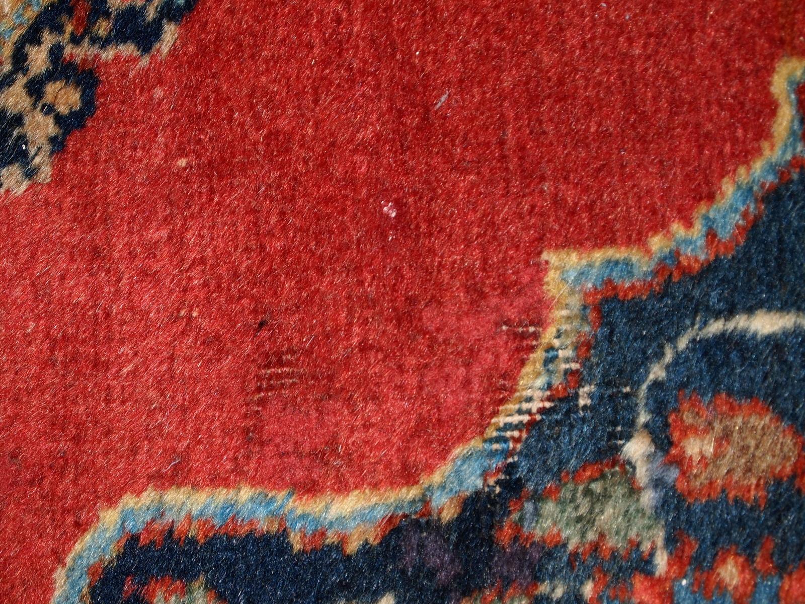 Handgefertigter antiker Doppelmattenteppich im Täbris-Stil, 1910er Jahre, 1C356 (Handgeknüpft) im Angebot