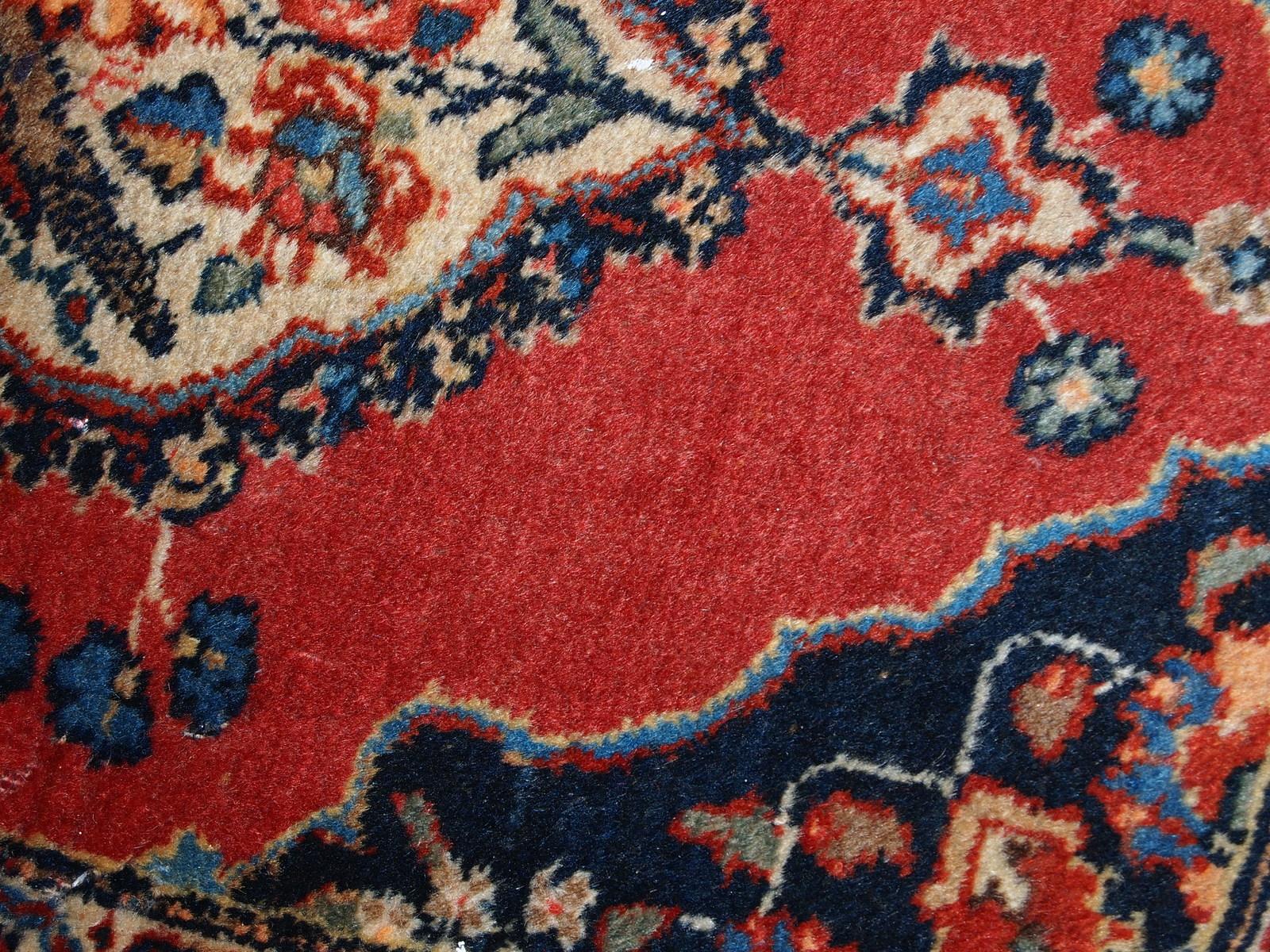 Handmade Antique Tabriz Style Double Mat Rug, 1910s, 1C356 For Sale 1