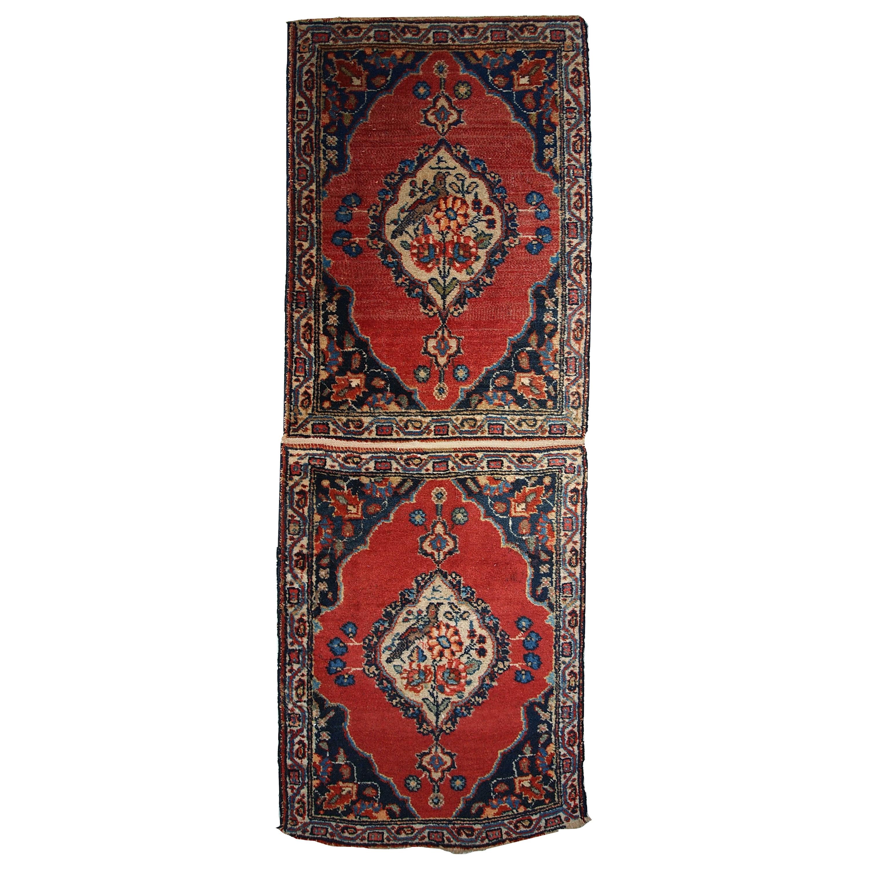 Tappeto doppio in stile Tabriz fatto a mano, anni '10, 1C356