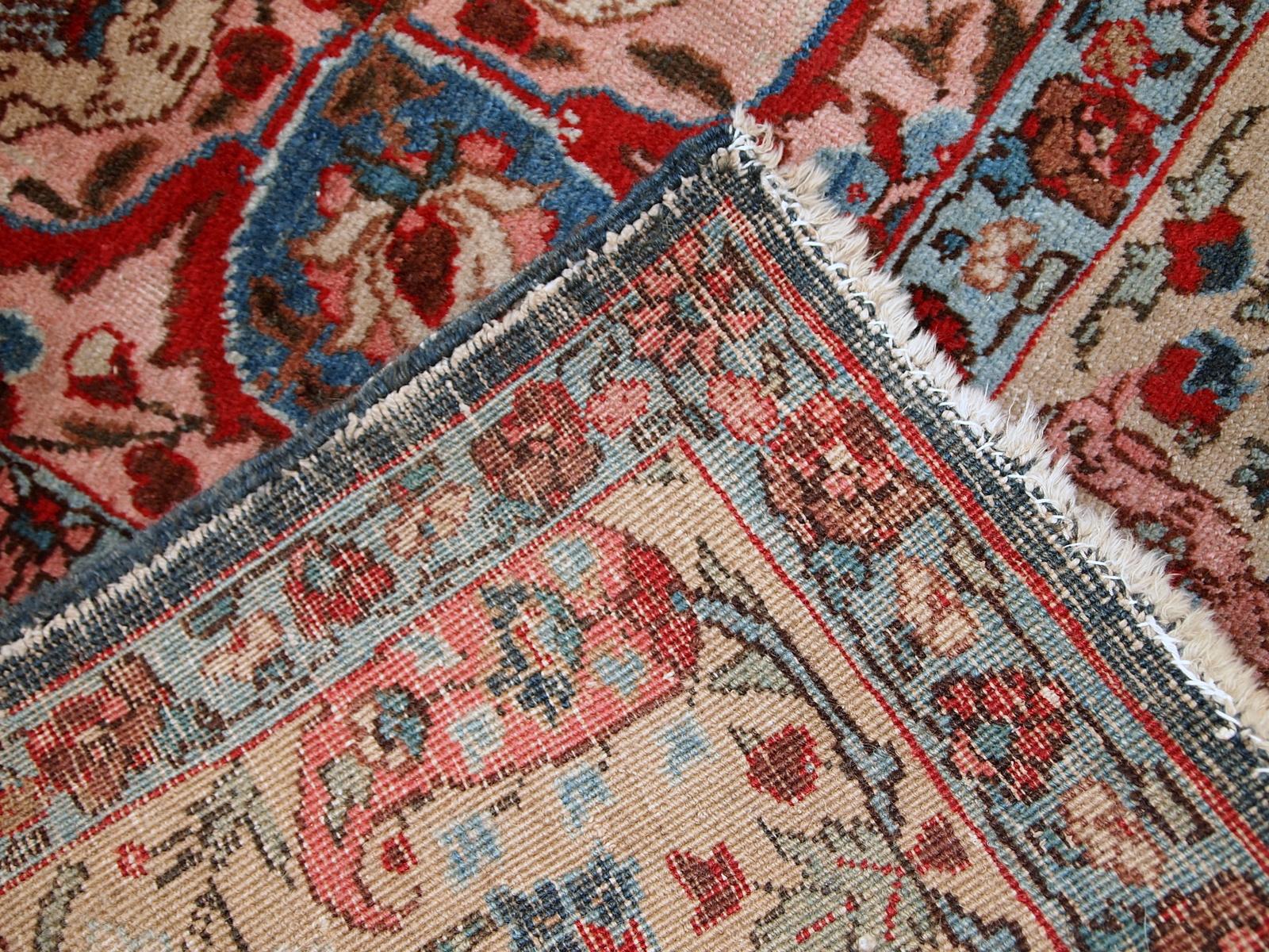 Handmade Antique Tabriz Style Rug, 1920s, 1C409 For Sale 2