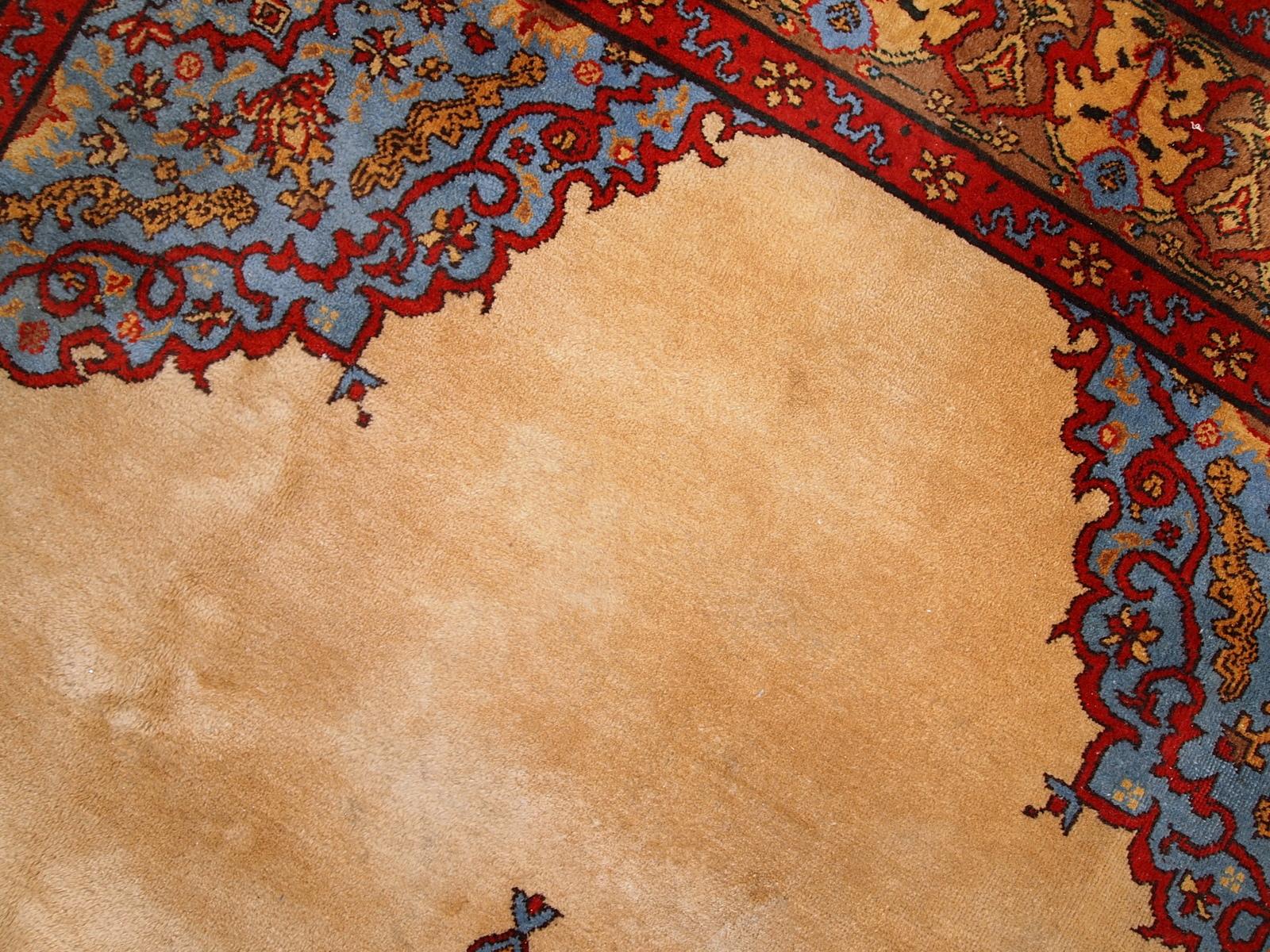 Handgefertigter antiker Teppich im Täbris-Stil, 1970er Jahre, 1C326 im Angebot 5
