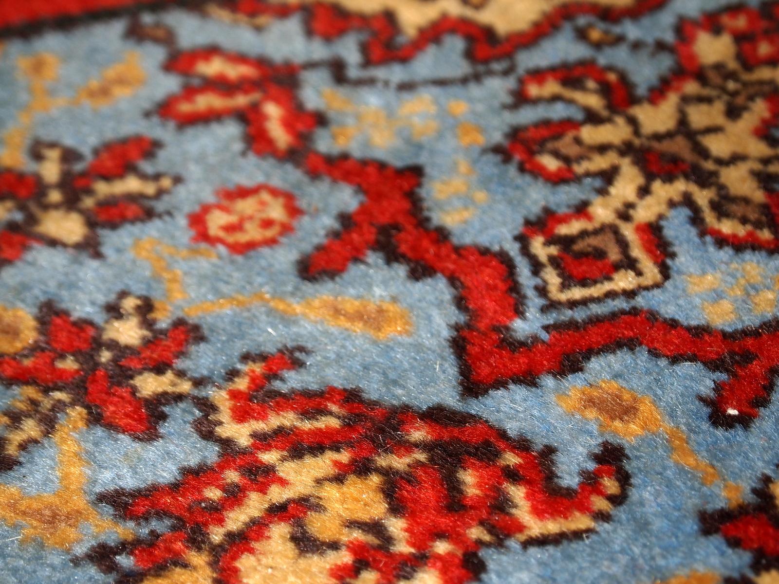 Asian Handmade Antique Tabriz Style Rug, 1970s, 1C326 For Sale
