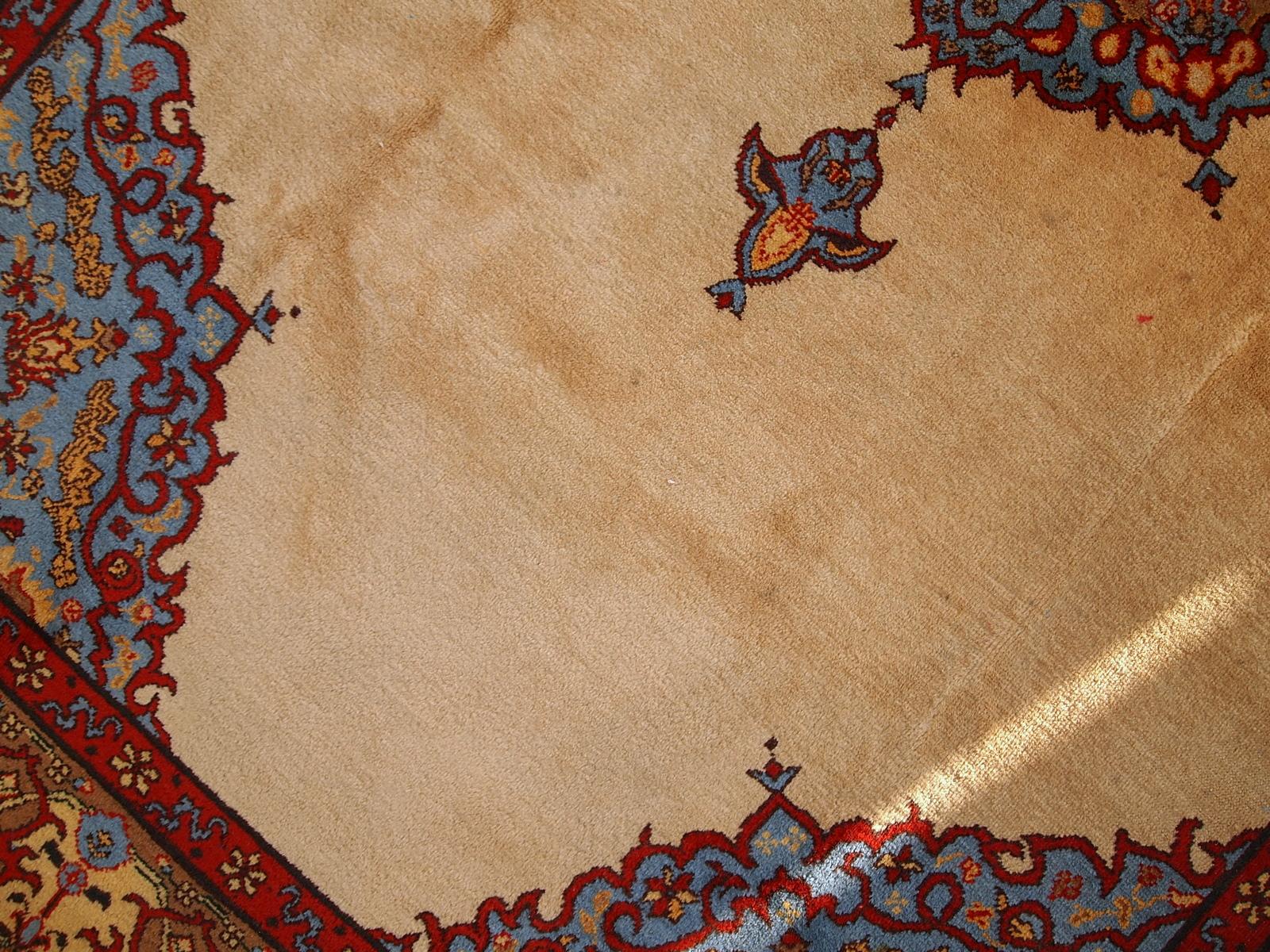 Wool Handmade Antique Tabriz Style Rug, 1970s, 1C326 For Sale
