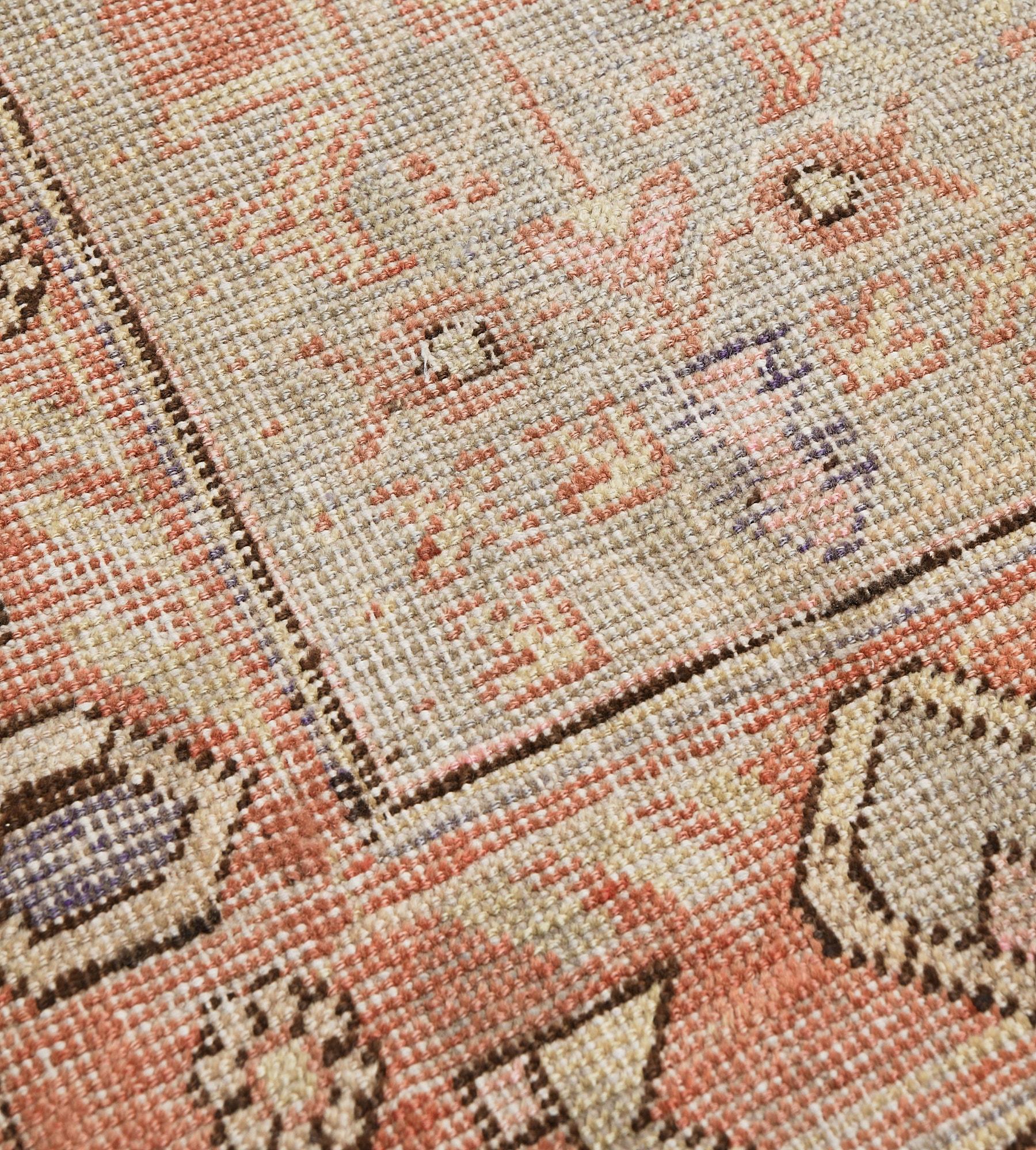 Hand-Knotted Handmade Antique Terracotta-red Khotan Rug For Sale