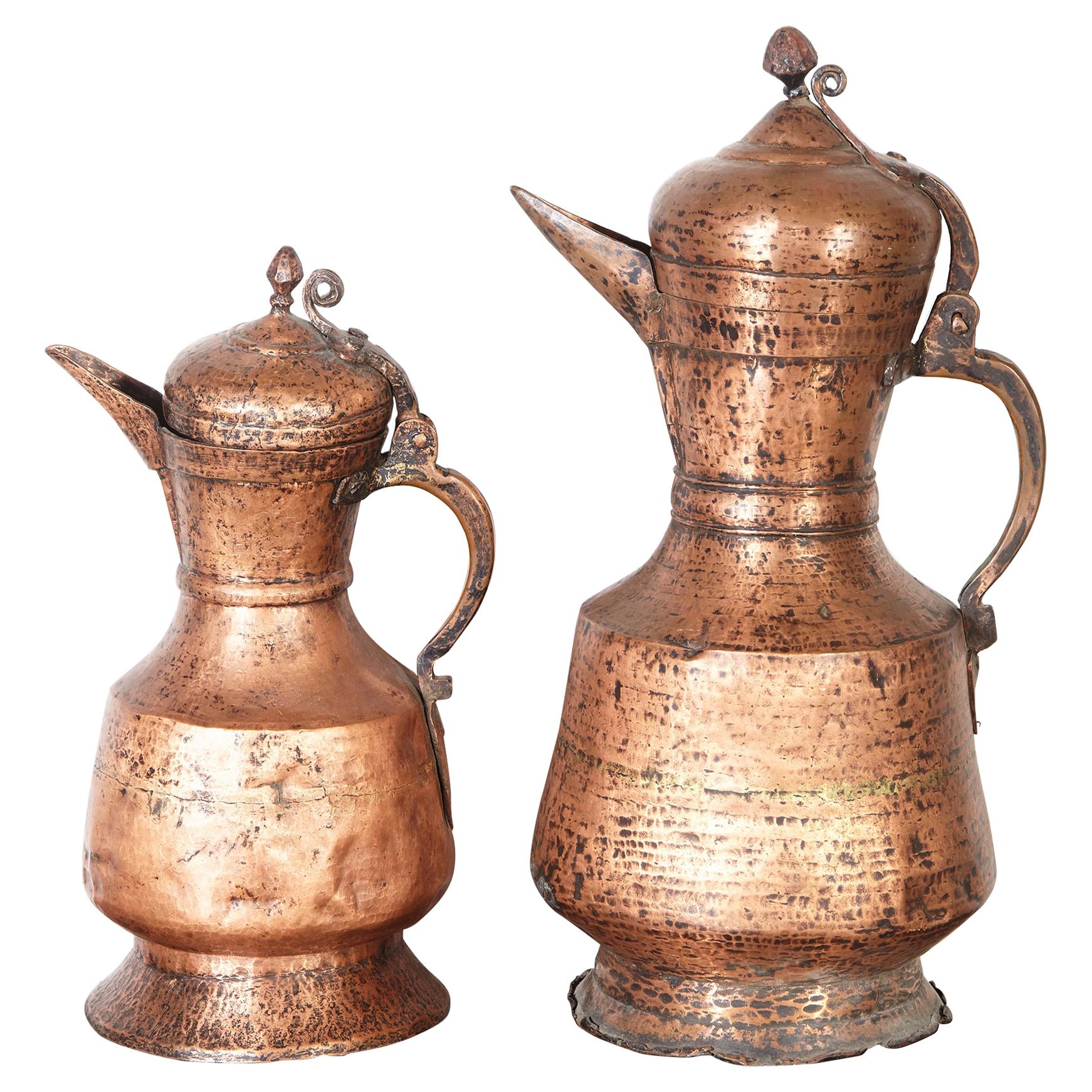 Handmade Antique Tibetan Ceremonial Holy Water Vessels For Sale