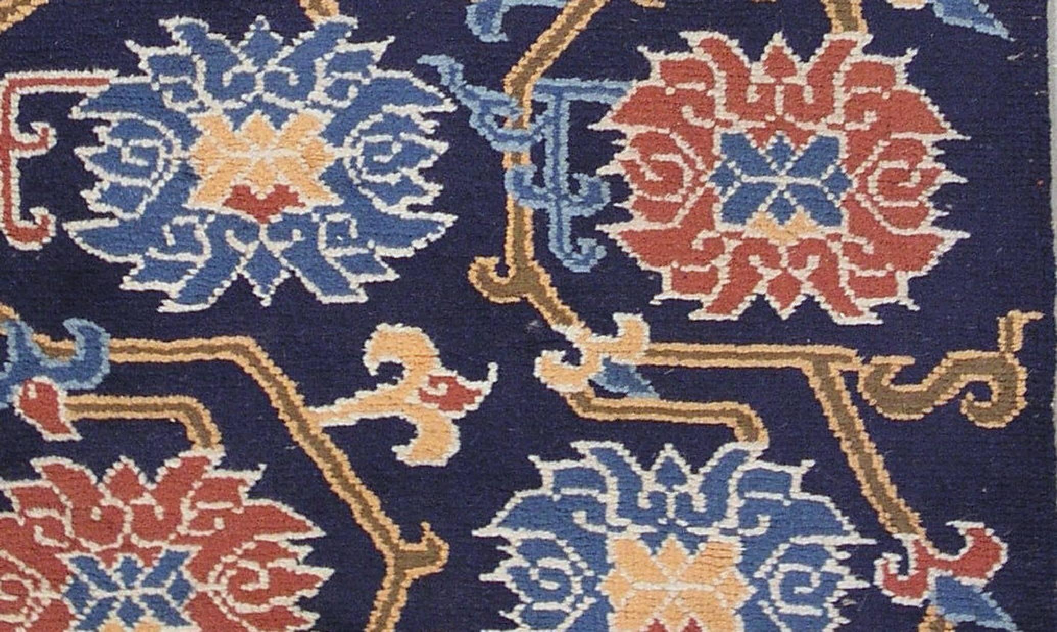 20th Century Handmade Antique Tibetan Khaden Rug, 1900s, 1L16