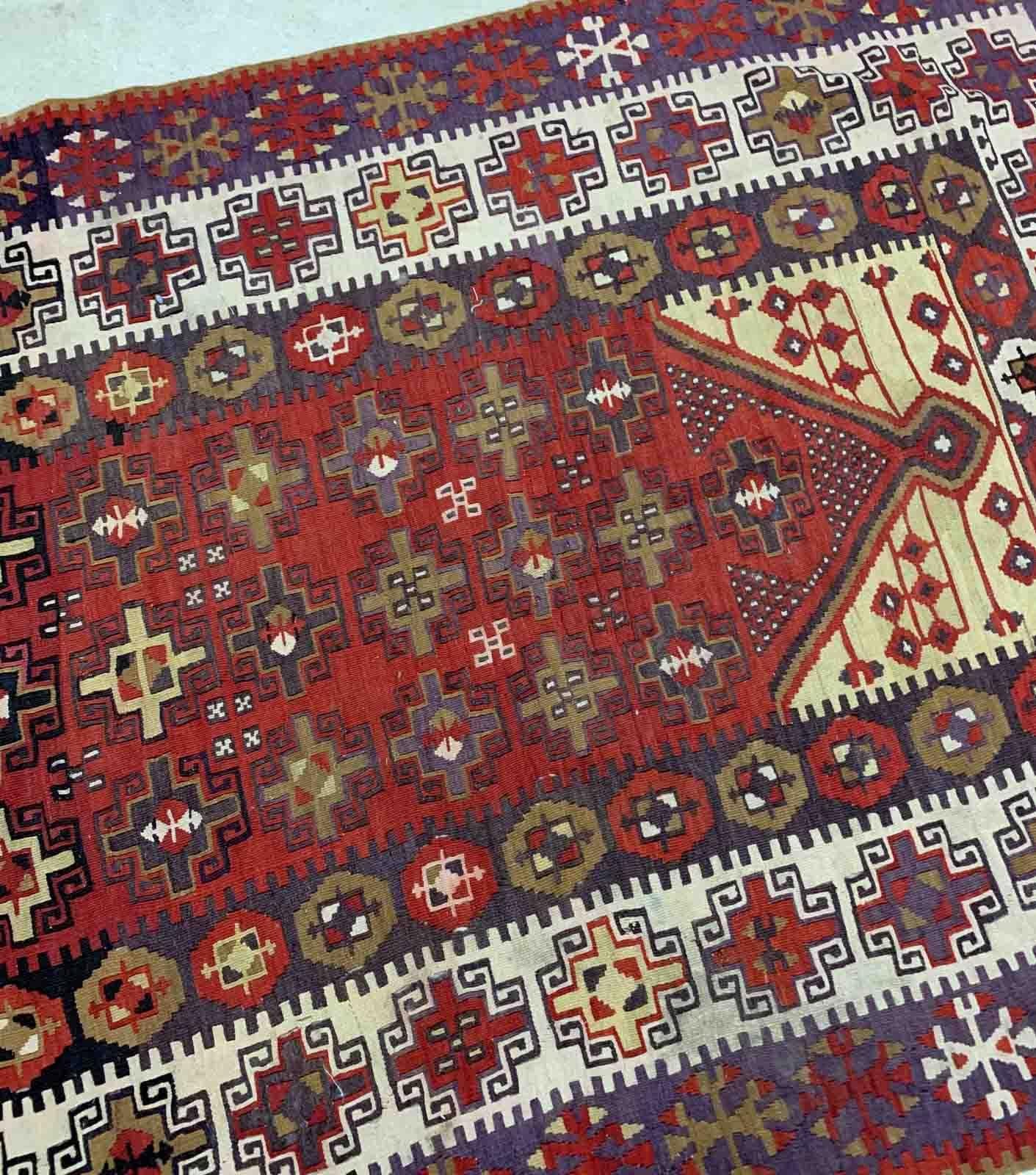 Wool Handmade Antique Turkish Anatolian Rug, 1910s, 1B900 For Sale